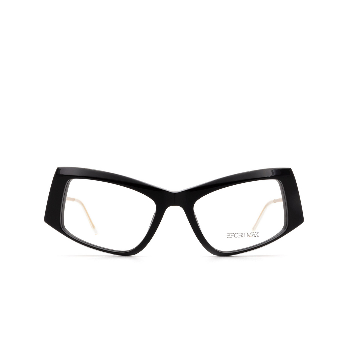 Sportmax® Square Eyeglasses: SM5005 color Black 001 - front view.