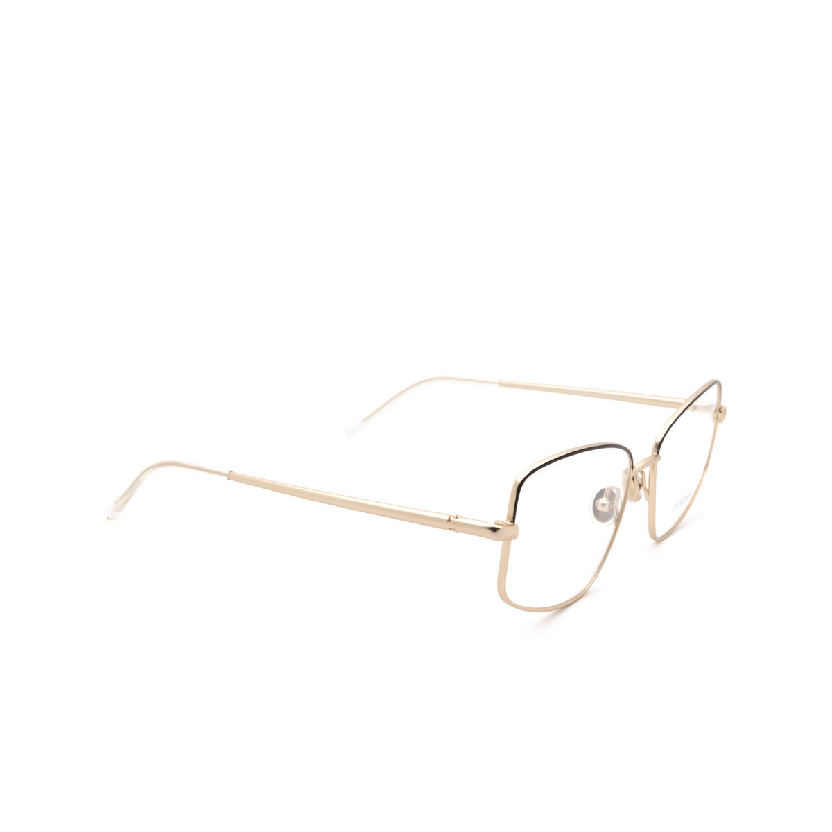 Sportmax® Square Eyeglasses: SM5008 color Light Gold 032 - three-quarters view.