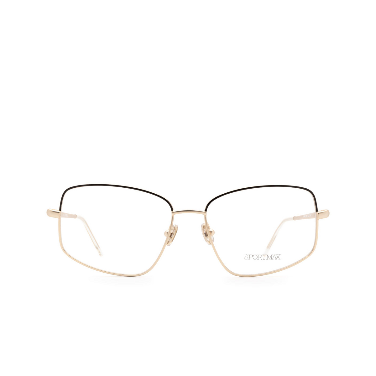 Sportmax® Square Eyeglasses: SM5008 color Light Gold 032 - front view.