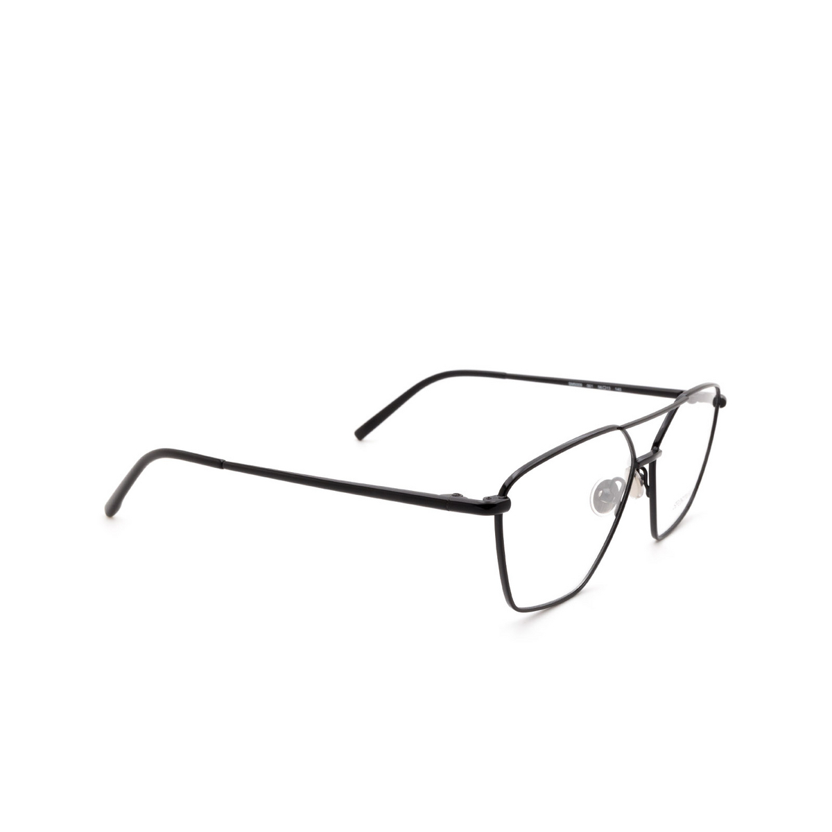 Sportmax® Irregular Eyeglasses: SM5009 color 001 Black - three-quarters view