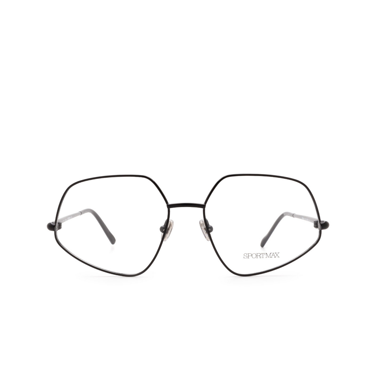 Sportmax® Square Eyeglasses: SM5010 color Black 001 - front view.