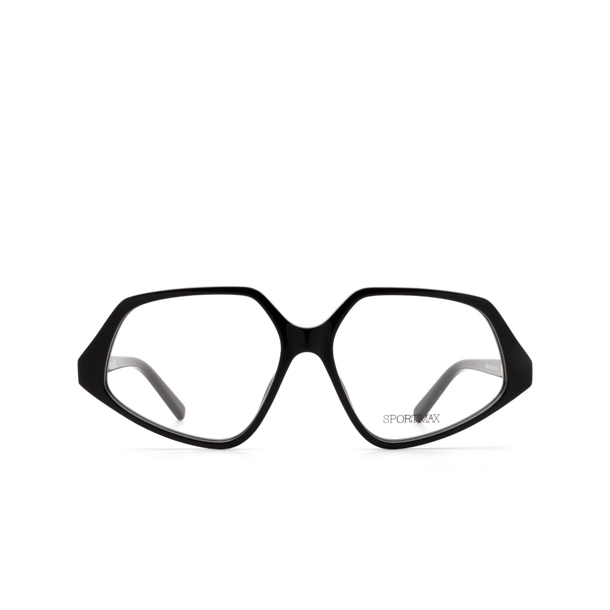 Sportmax® Square Eyeglasses: SM5011 color Black 001 - front view.