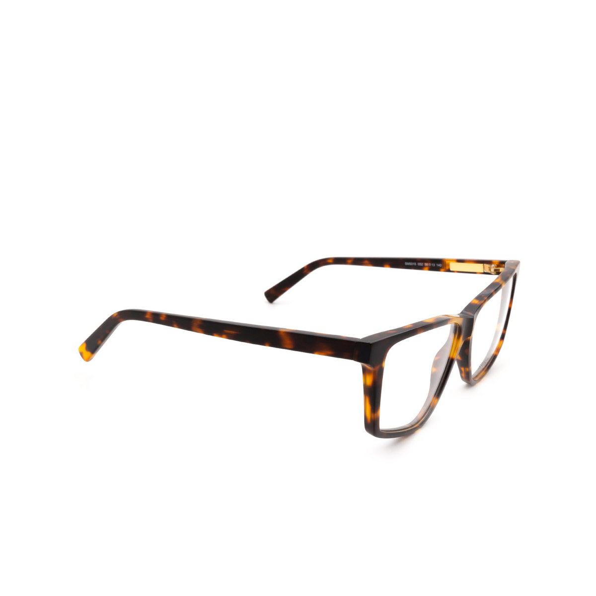 Sportmax® Irregular Eyeglasses: SM5015 color Dark Havana 052 - three-quarters view.