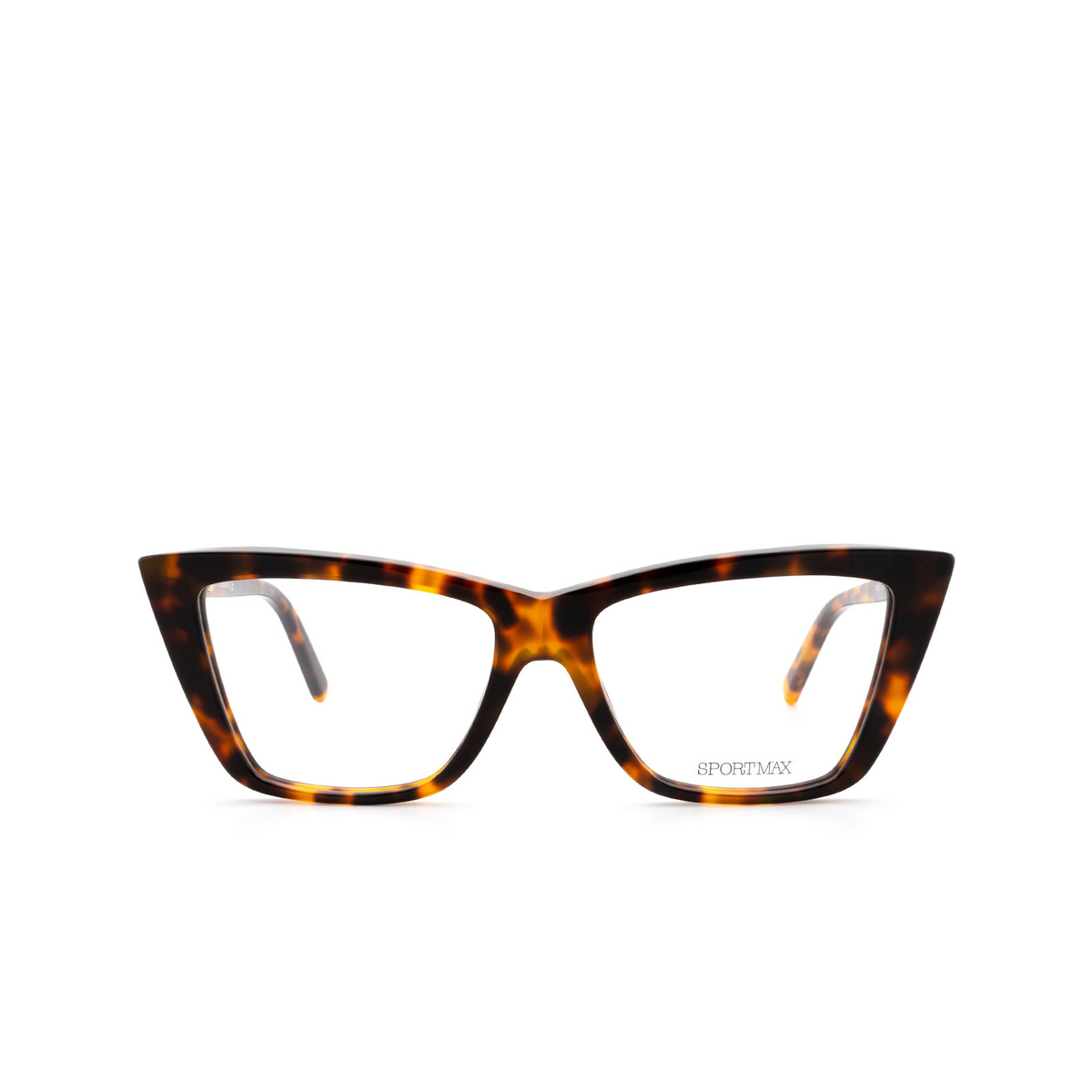 Sportmax® Irregular Eyeglasses: SM5017 color Dark Havana 052 - front view.