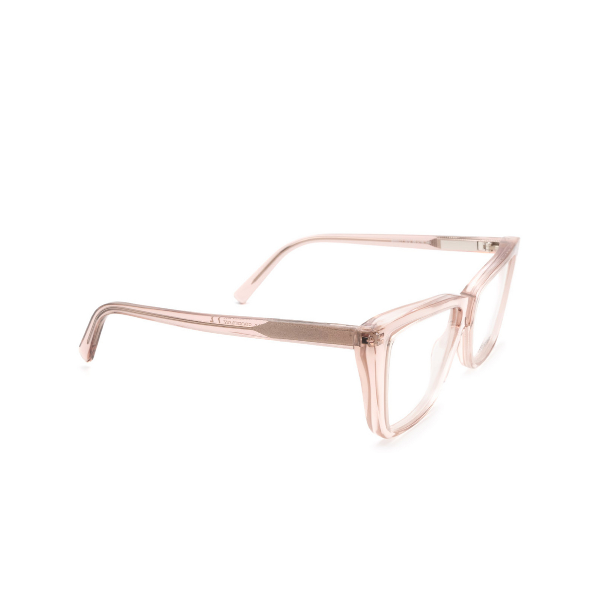 Sportmax® Irregular Eyeglasses: SM5017 color Pink 072 - three-quarters view.