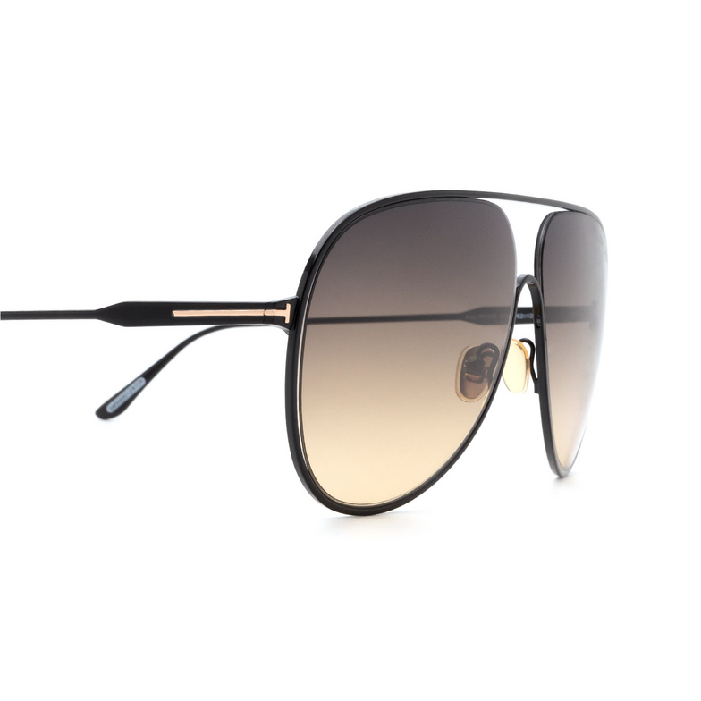 Tom Ford ALEC Sunglasses 01B black - 3/4