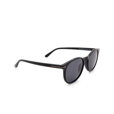 Tom Ford ANSEL Sunglasses 01A shiny black - three-quarters view
