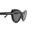 Gafas de sol Tom Ford ANYA 01A shiny black - Miniatura del producto 3/4