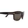 Tom Ford AUGUST Sunglasses 52N dark havana - product thumbnail 3/4
