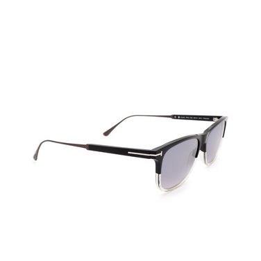 Tom Ford CALEB Sunglasses 03C black & crystal - three-quarters view