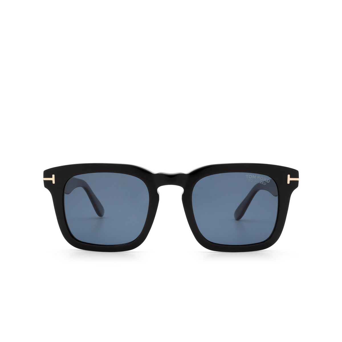 Tom Ford DAX Sunglasses 01V Shiny Black - front view