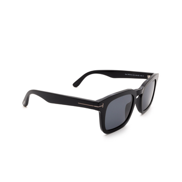 Tom Ford DAX Sunglasses 01A shiny black - three-quarters view