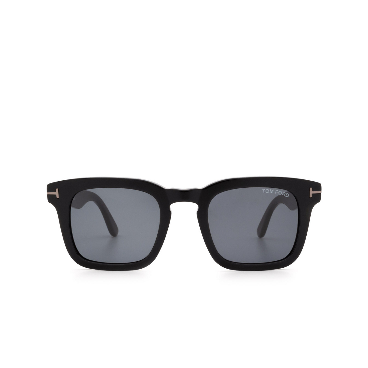 Tom Ford DAX Sunglasses 01A Shiny Black - front view