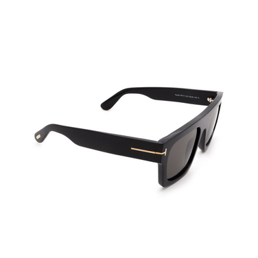 Lunettes de soleil Tom Ford FAUSTO 01A black - Vue trois quarts