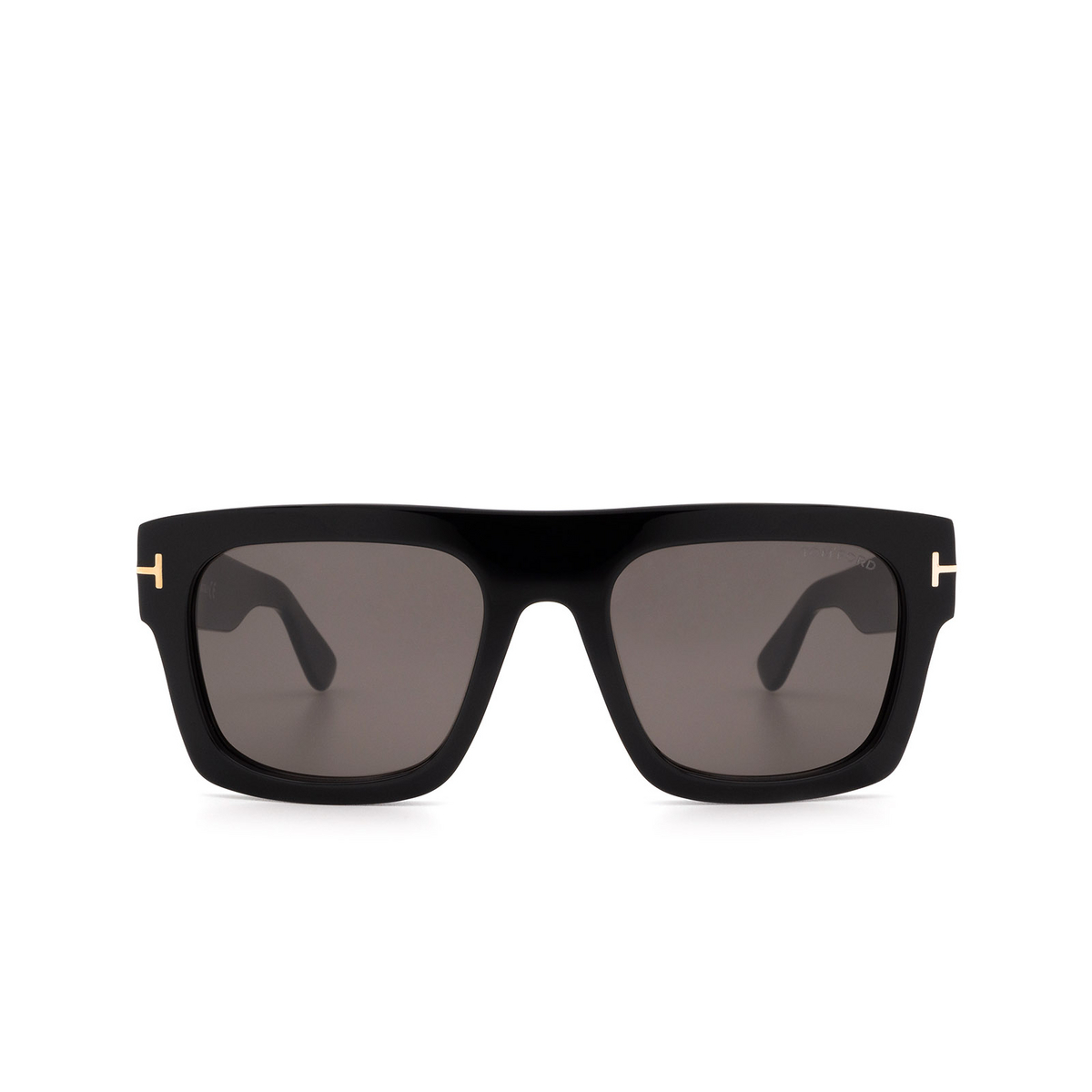 Tom Ford FAUSTO Sunglasses 01A Black - front view