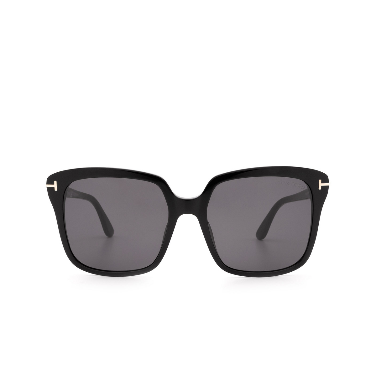 Tom Ford FAYE-02 Sunglasses 01A Shiny Black - front view