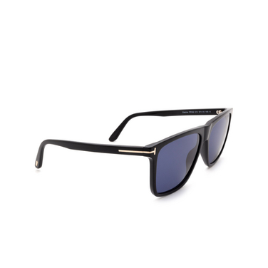 Tom Ford FLETCHER Sunglasses 01V shiny black - three-quarters view