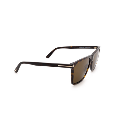 Tom Ford FLETCHER Sunglasses 52J dark havana - three-quarters view