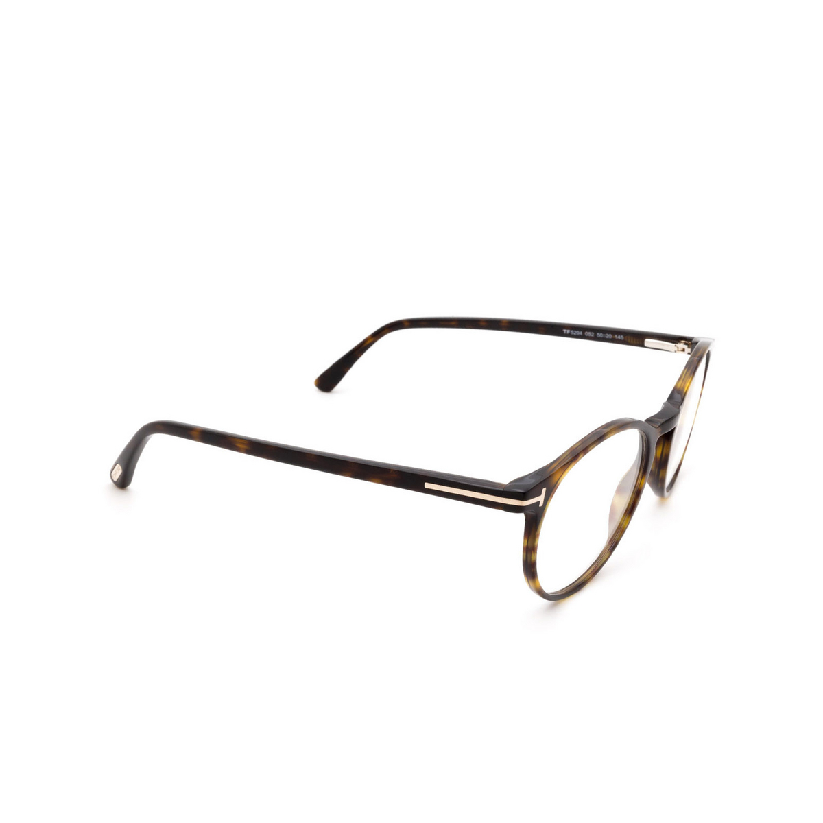 Tom Ford FT5294 Eyeglasses 052 Dark Havana - three-quarters view