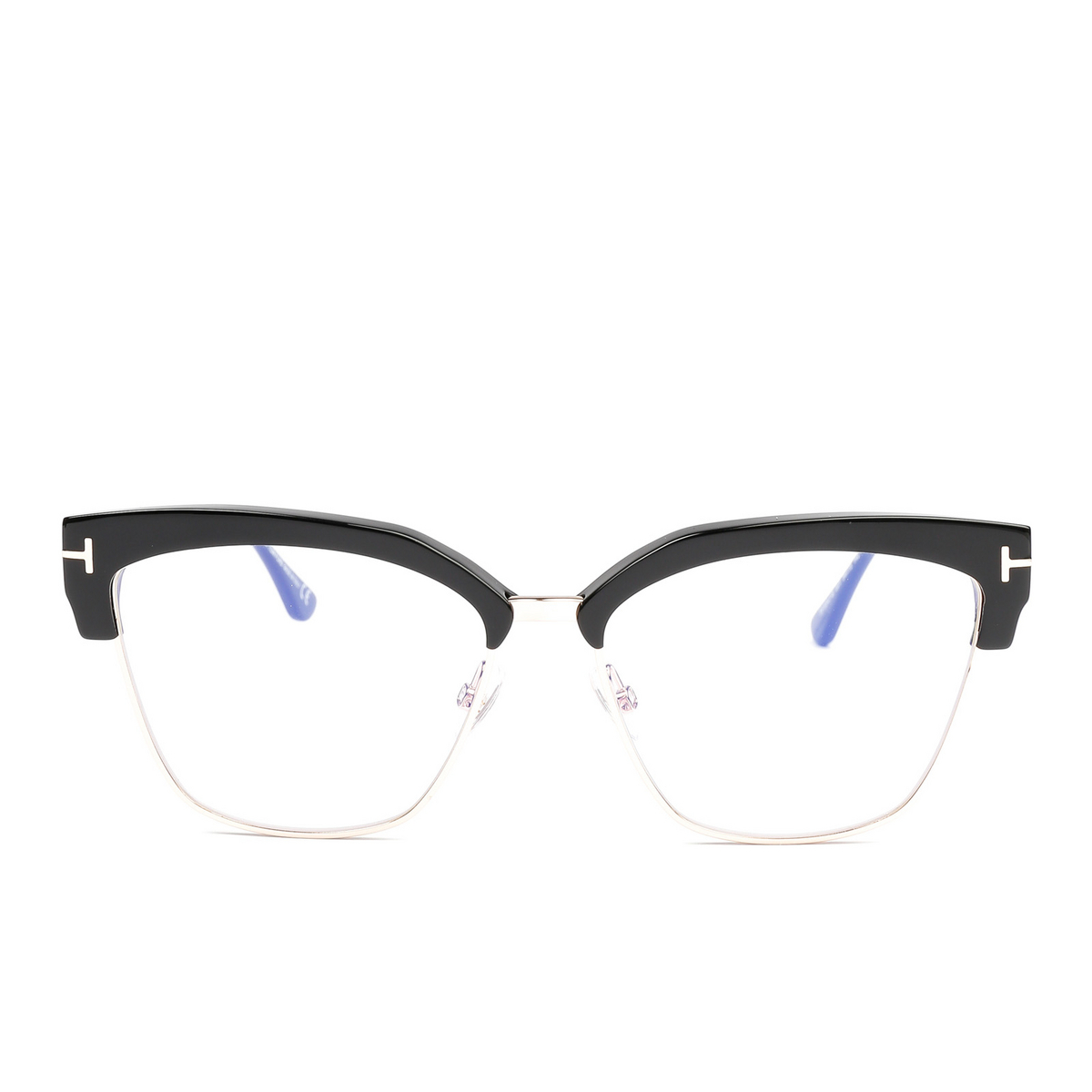 Tom Ford® Butterfly Eyeglasses: FT5547-B color Shiny Black 001 - front view.