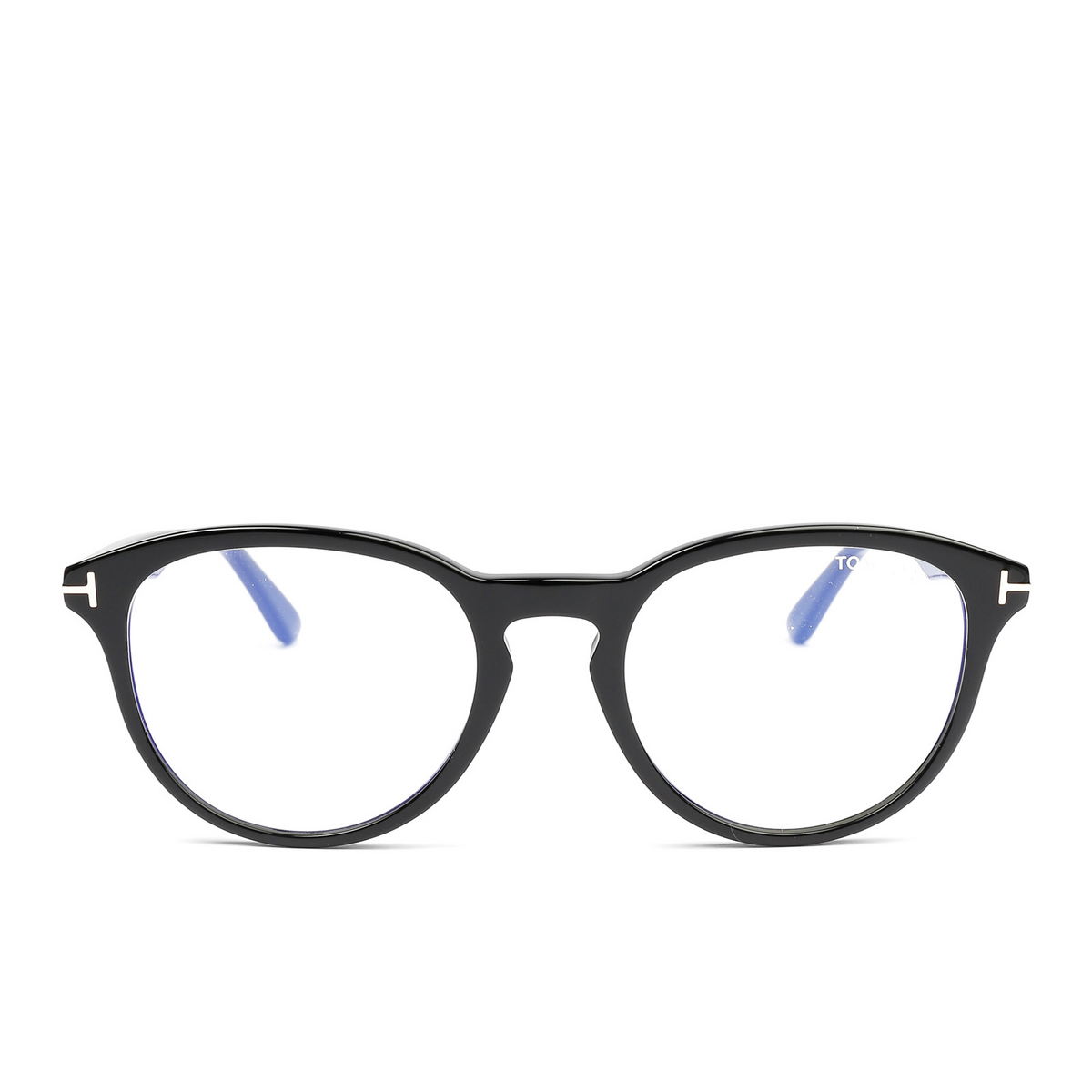 Tom Ford® Round Eyeglasses: FT5556-B color 001 - front view.