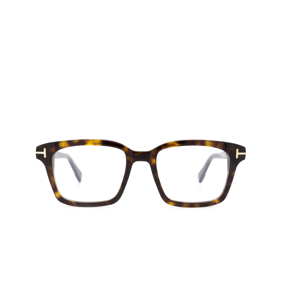 Tom Ford® Square Eyeglasses: FT5661-B color Dark Havana 052 - front view.