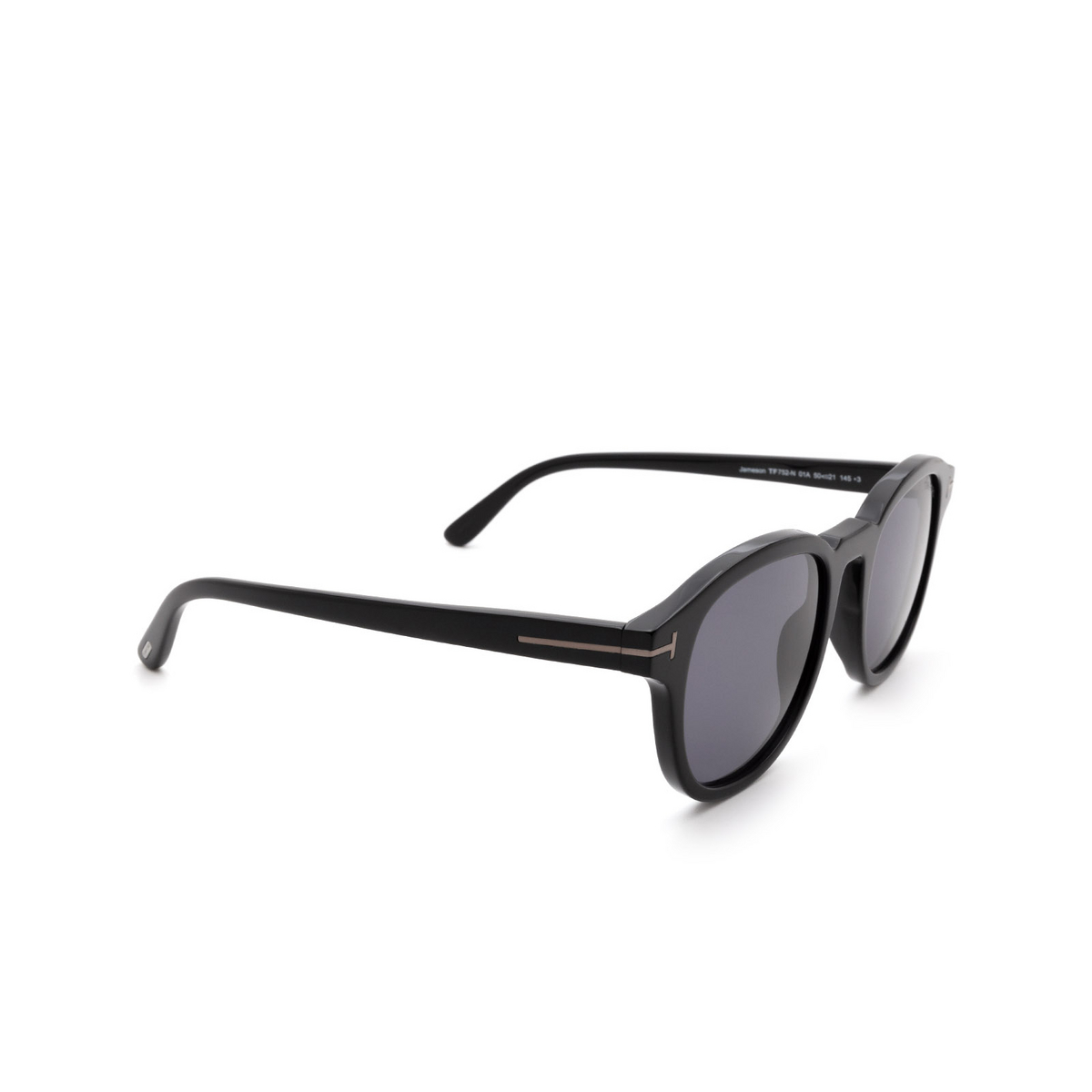 Tom Ford JAMESON Sunglasses 01A Black - three-quarters view