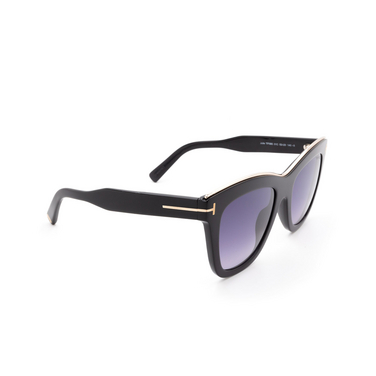 Tom Ford JULIE Sunglasses 01C shiny black - three-quarters view
