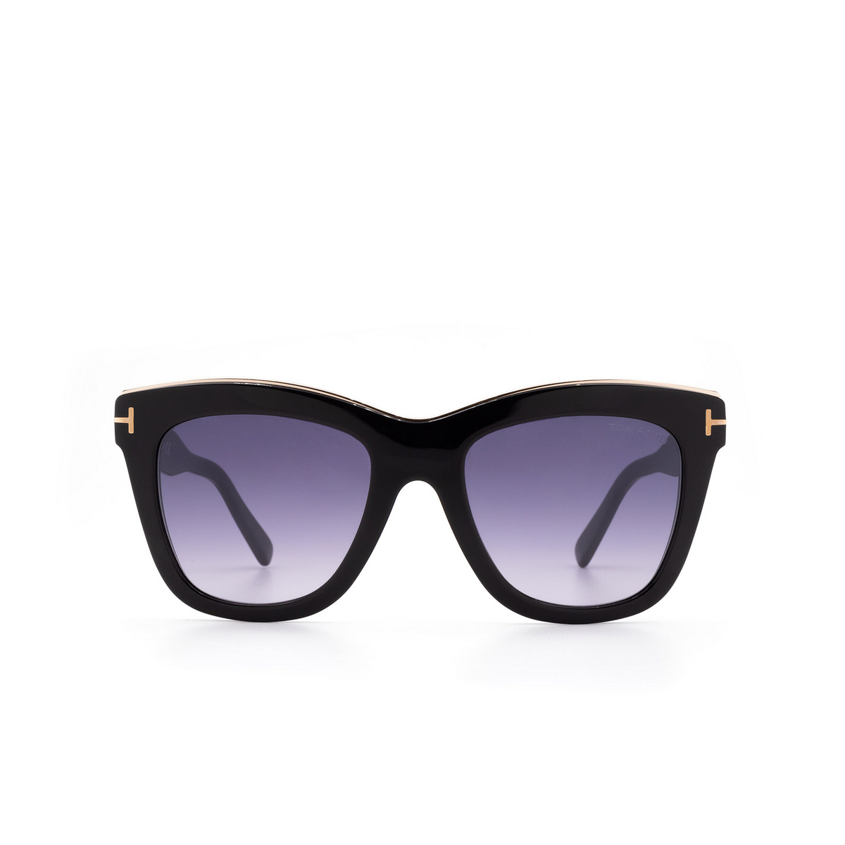 Tom Ford JULIE Sunglasses 01C Shiny Black - front view