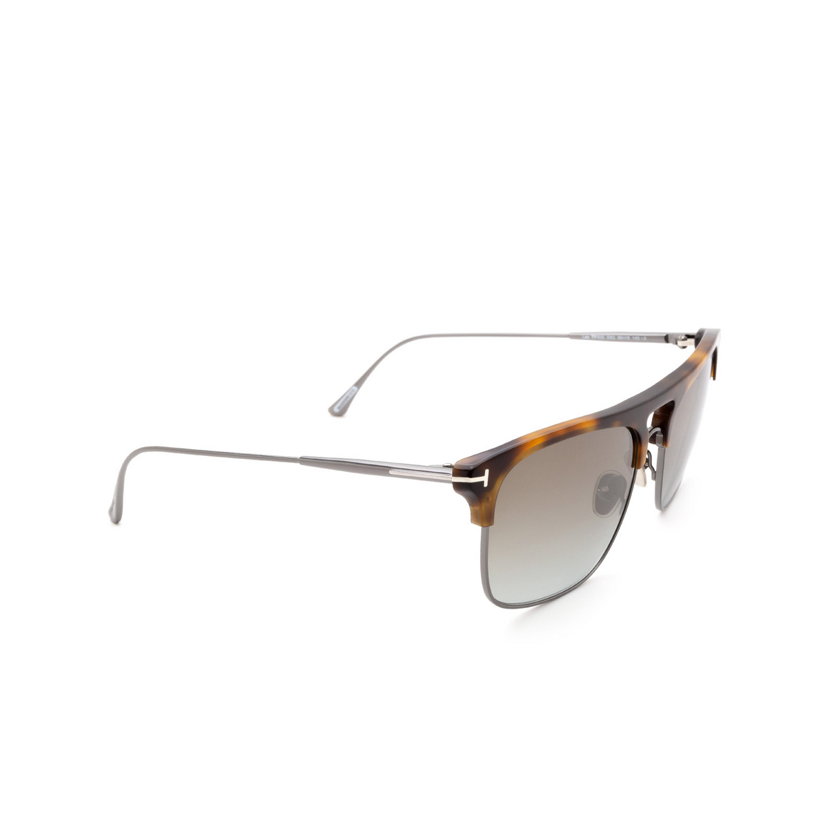 Tom Ford® Square Sunglasses: Lee FT0830 color Blonde Havana 53Q - three-quarters view.
