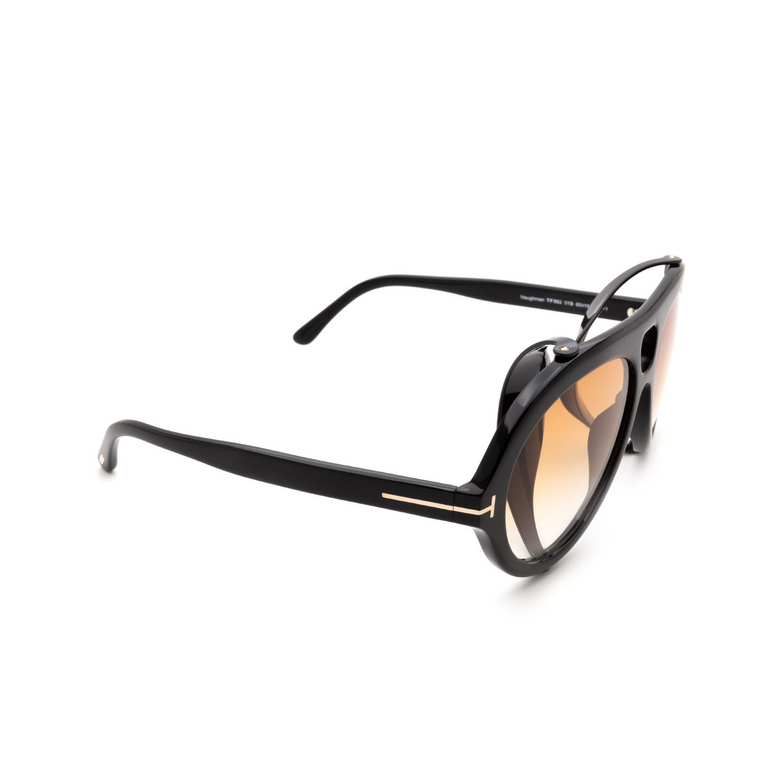 Tom Ford NEUGHMAN Sunglasses 01B black - 3/5