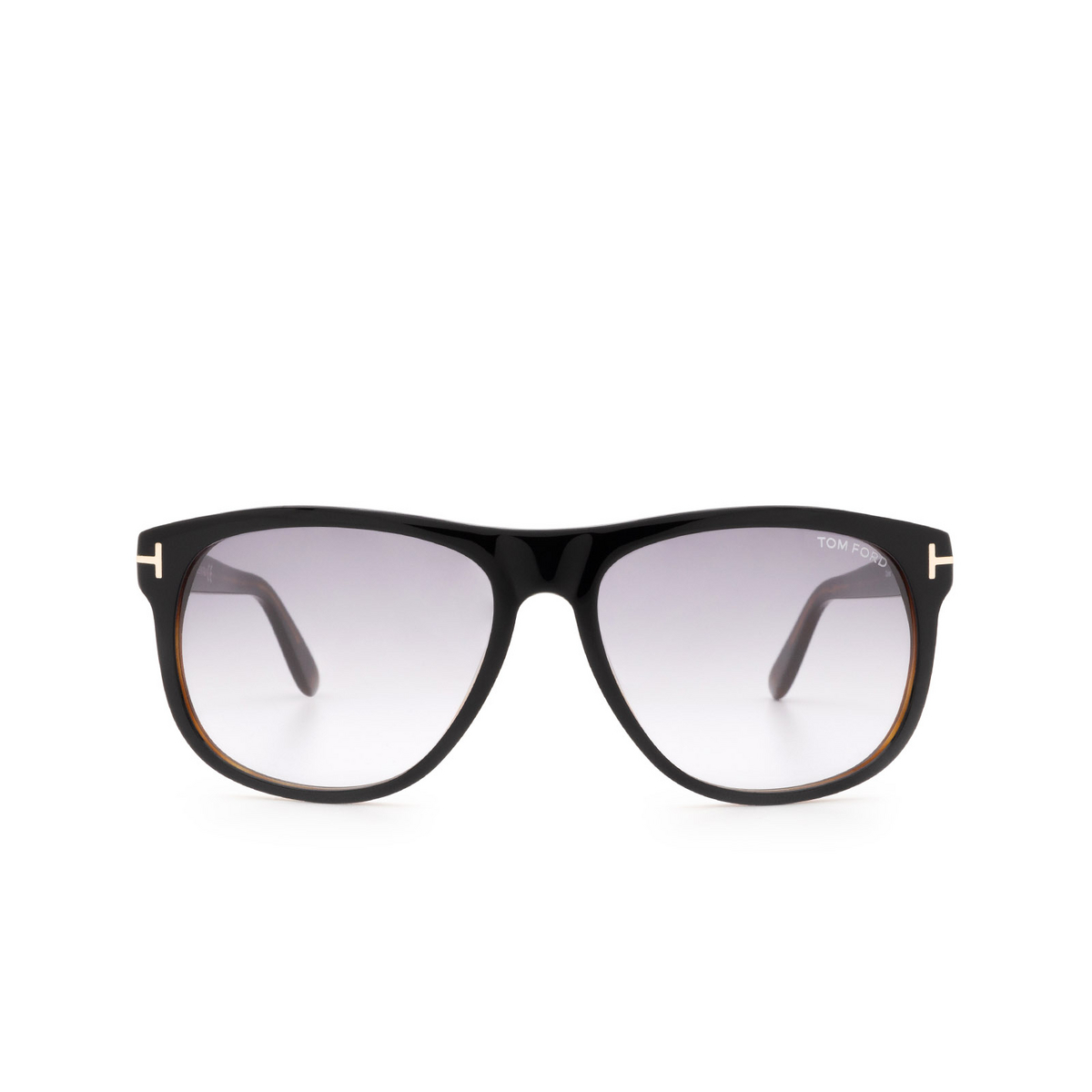 Tom Ford® Square Sunglasses: Olivier FT0236 color Black 05B - front view.