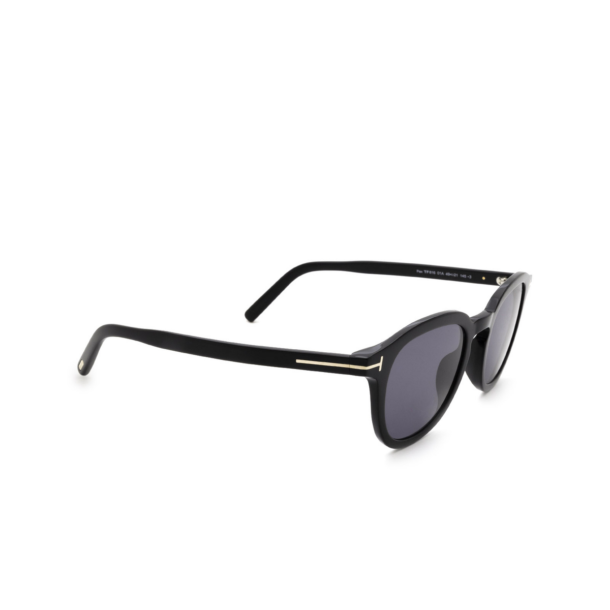 Tom Ford PAX Sunglasses 01A Shiny Black - three-quarters view