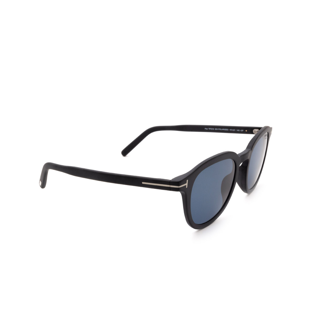 Tom Ford PAX Sunglasses 02V Matte Black - three-quarters view