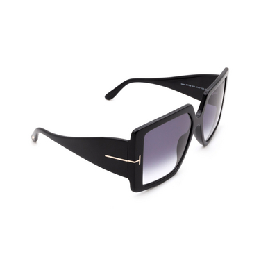 Gafas de sol Tom Ford QUINN 01B shiny black - Vista tres cuartos