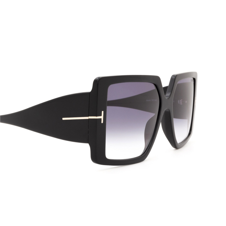 Tom Ford QUINN Sunglasses 01B shiny black - 3/4