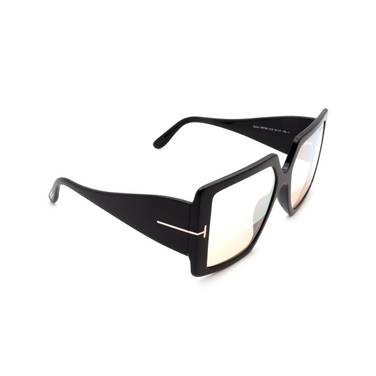 Gafas de sol Tom Ford QUINN 01Z shiny black - Vista tres cuartos