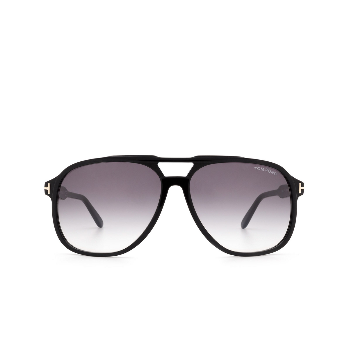 Tom Ford RAOUL Sunglasses 01B Shiny Black - front view