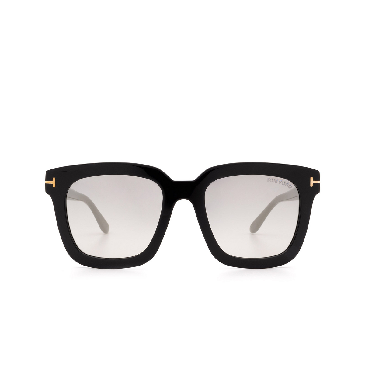 Tom Ford SARI Sunglasses 01C Shiny Black - front view