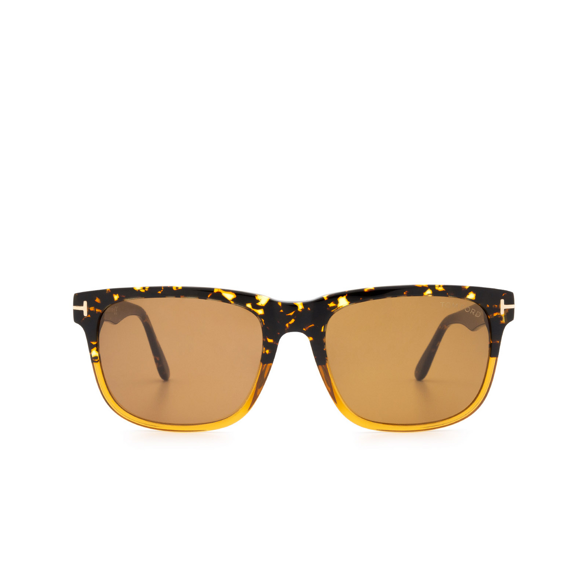 Tom Ford® Square Sunglasses: Stephenson FT0775 color Havana & Honey 56E - front view.