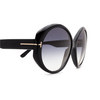 Tom Ford TERRA Sunglasses 01B shiny black - product thumbnail 3/4