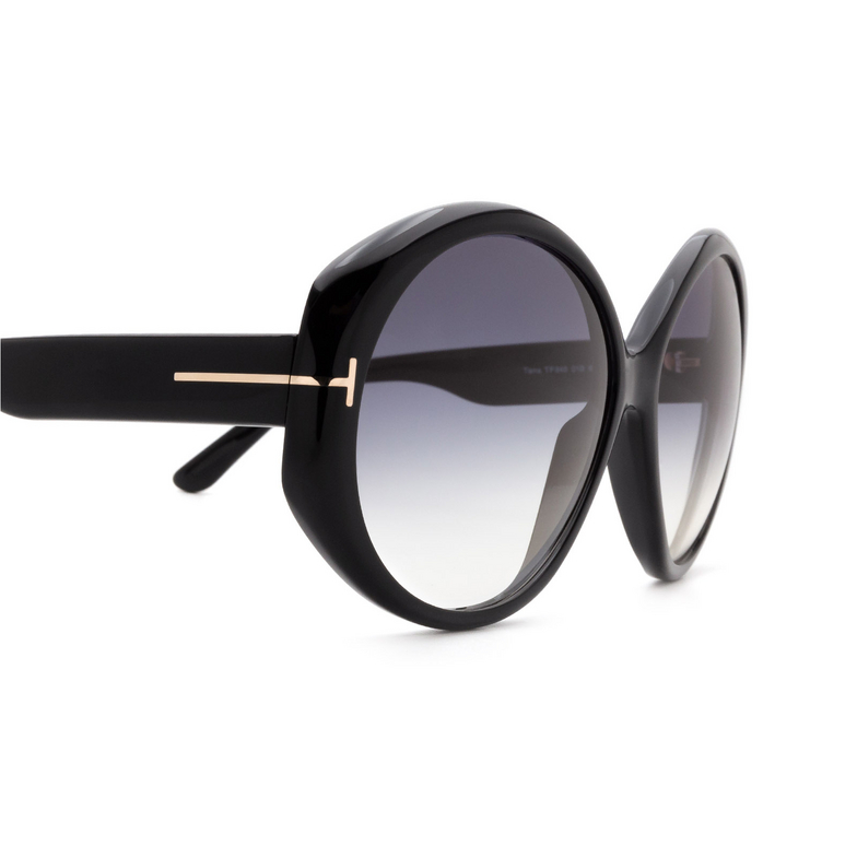 Tom Ford TERRA Sunglasses 01B shiny black - 3/4
