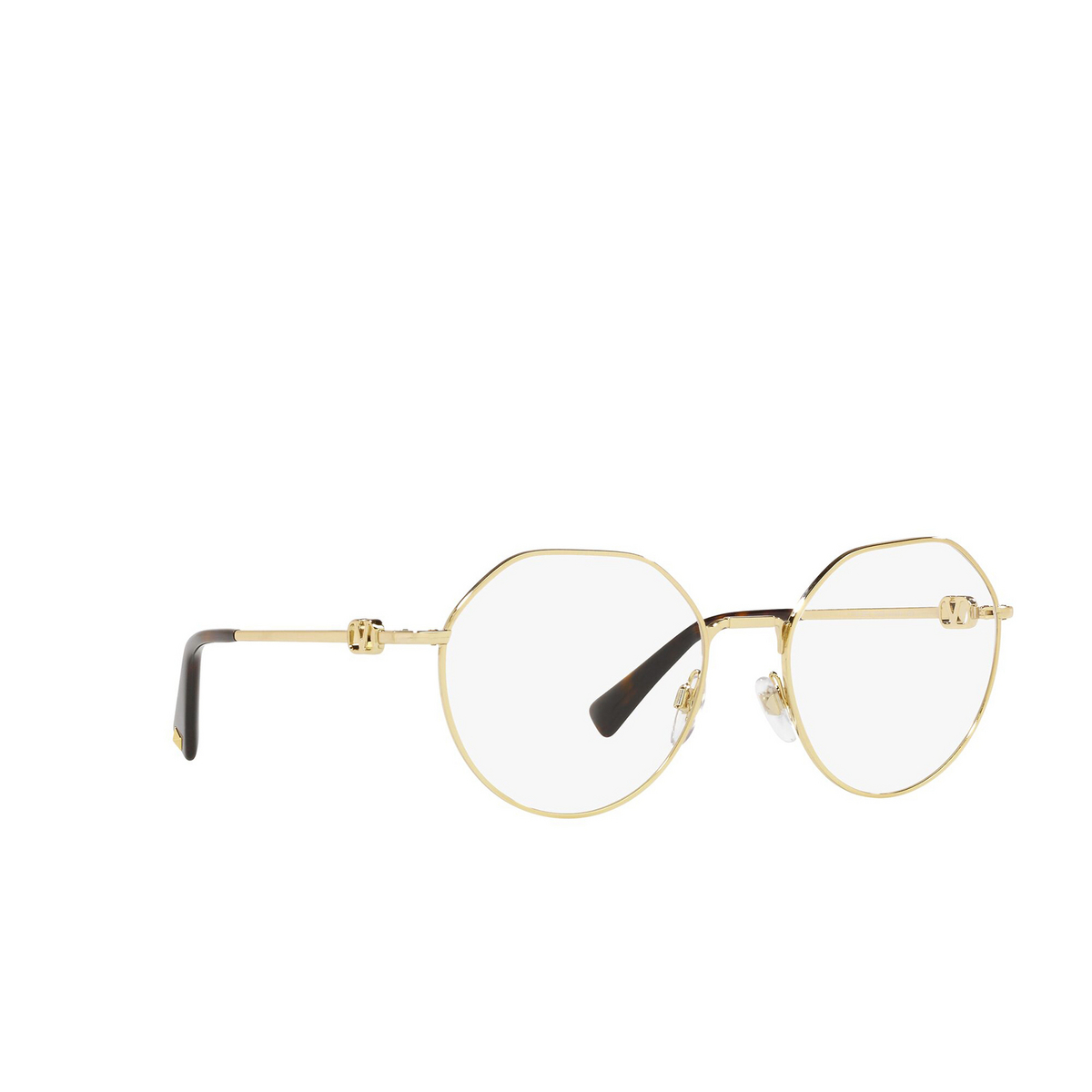Valentino® Irregular Eyeglasses: VA1021 color Gold 3002 - three-quarters view.