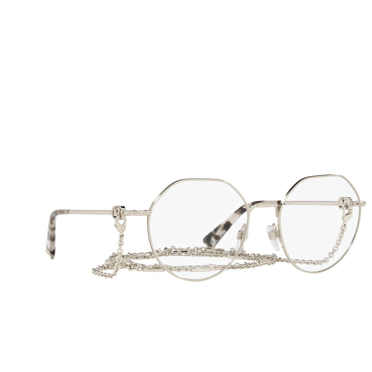 Valentino® Irregular Eyeglasses: VA1021 color Pale Gold 3003 - three-quarters view.