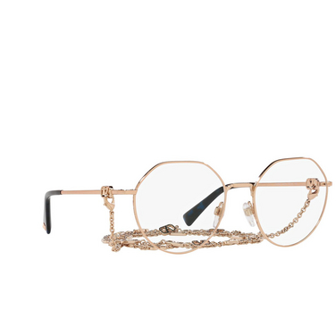 Valentino VA1021 Eyeglasses 3004 rose gold - three-quarters view