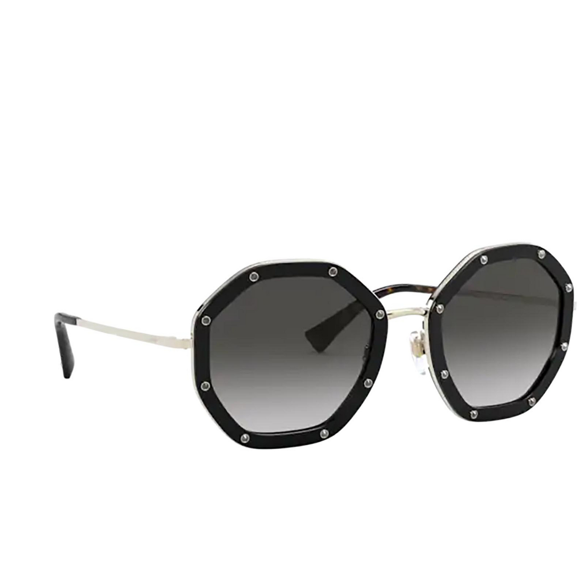 Valentino VA2042 Sunglasses 30038G BLACK - three-quarters view