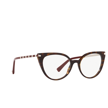 Valentino VA3040 Eyeglasses 5002 havana - three-quarters view