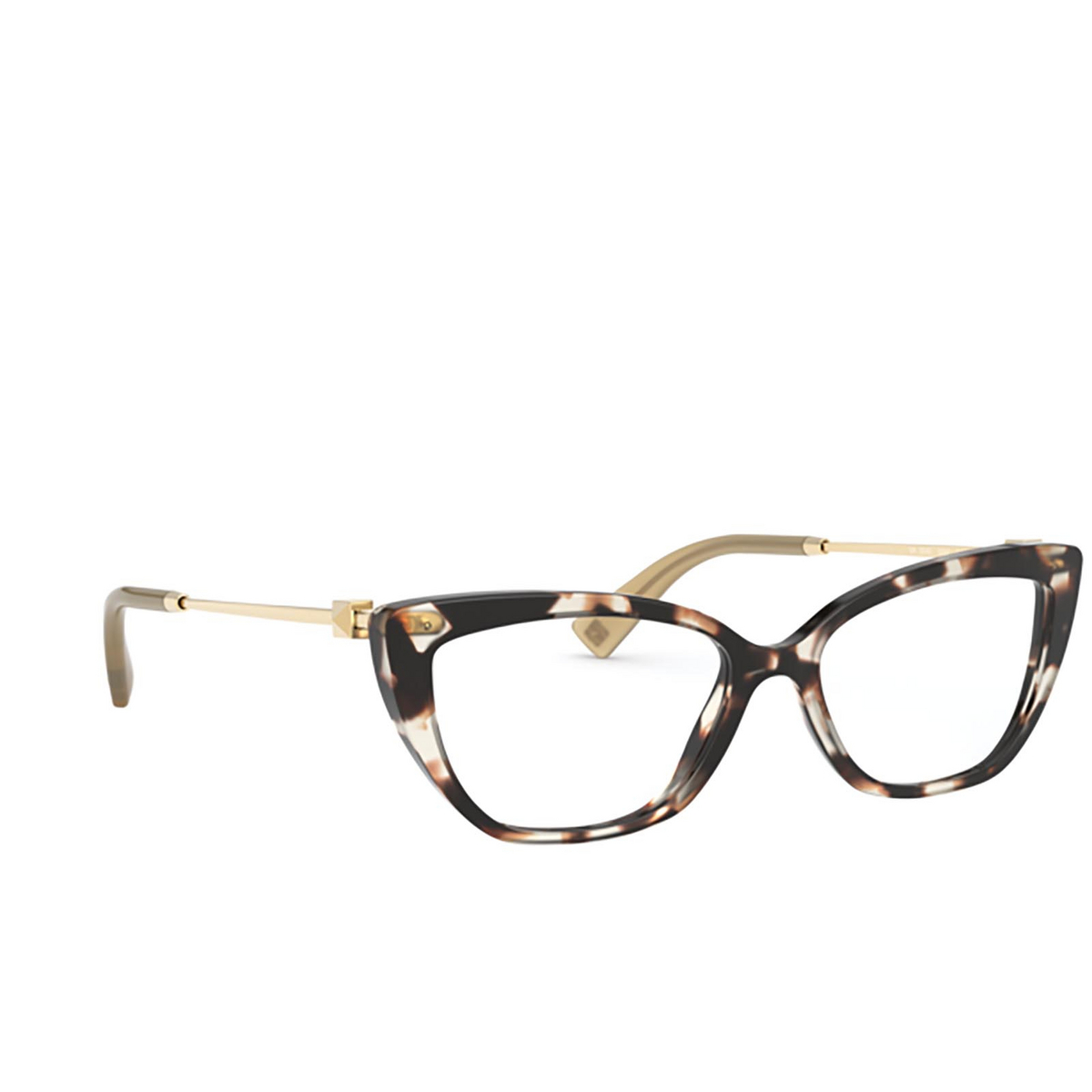 Valentino® Cat-eye Eyeglasses: VA3045 color Havana Brown 5097 - three-quarters view.