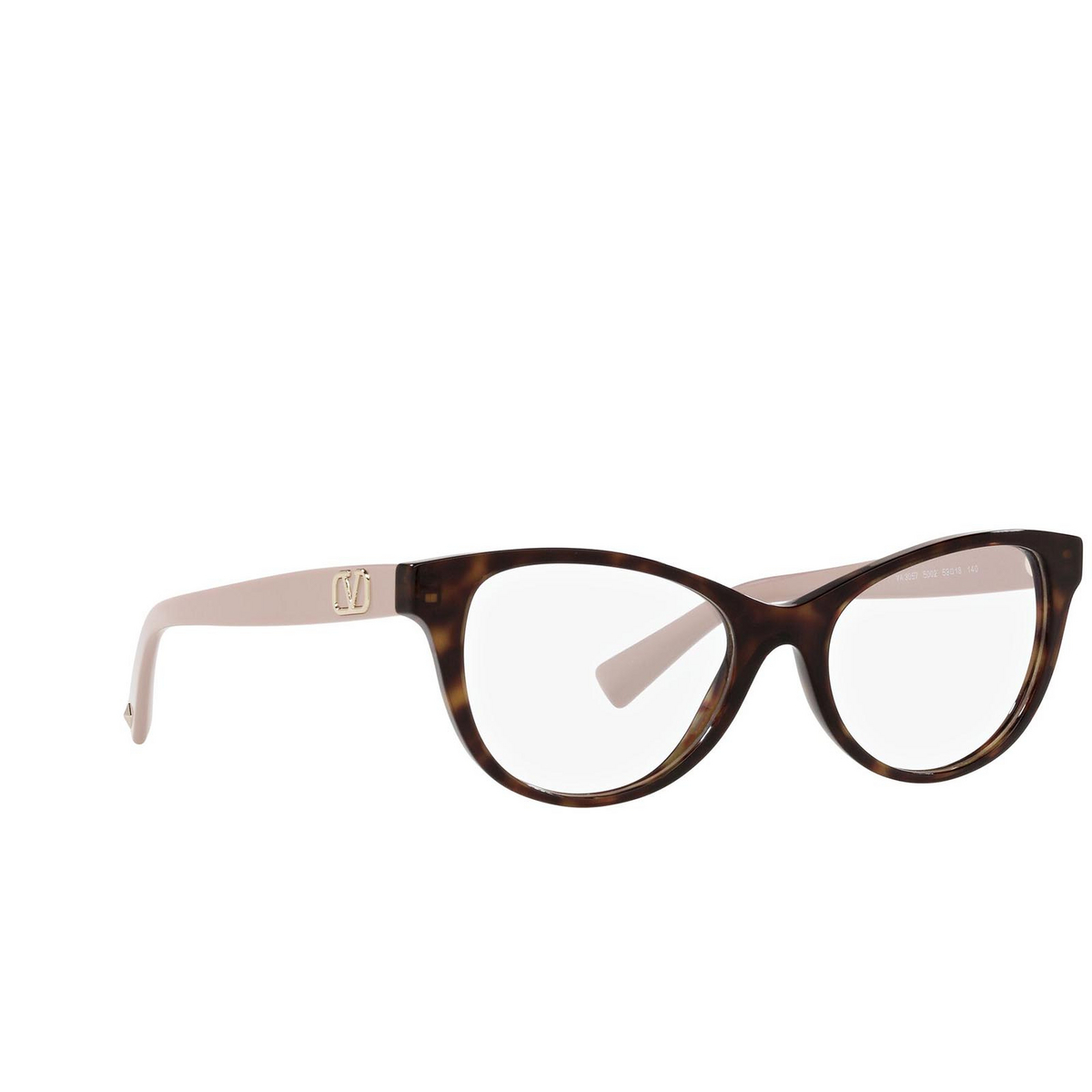 Valentino VA3057 Eyeglasses 5002 Havana - three-quarters view