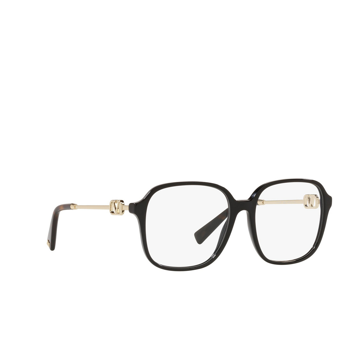 Valentino® Butterfly Eyeglasses: VA3067 color Black 5001 - three-quarters view.
